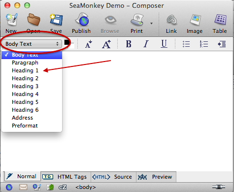 header tags in sea monkey